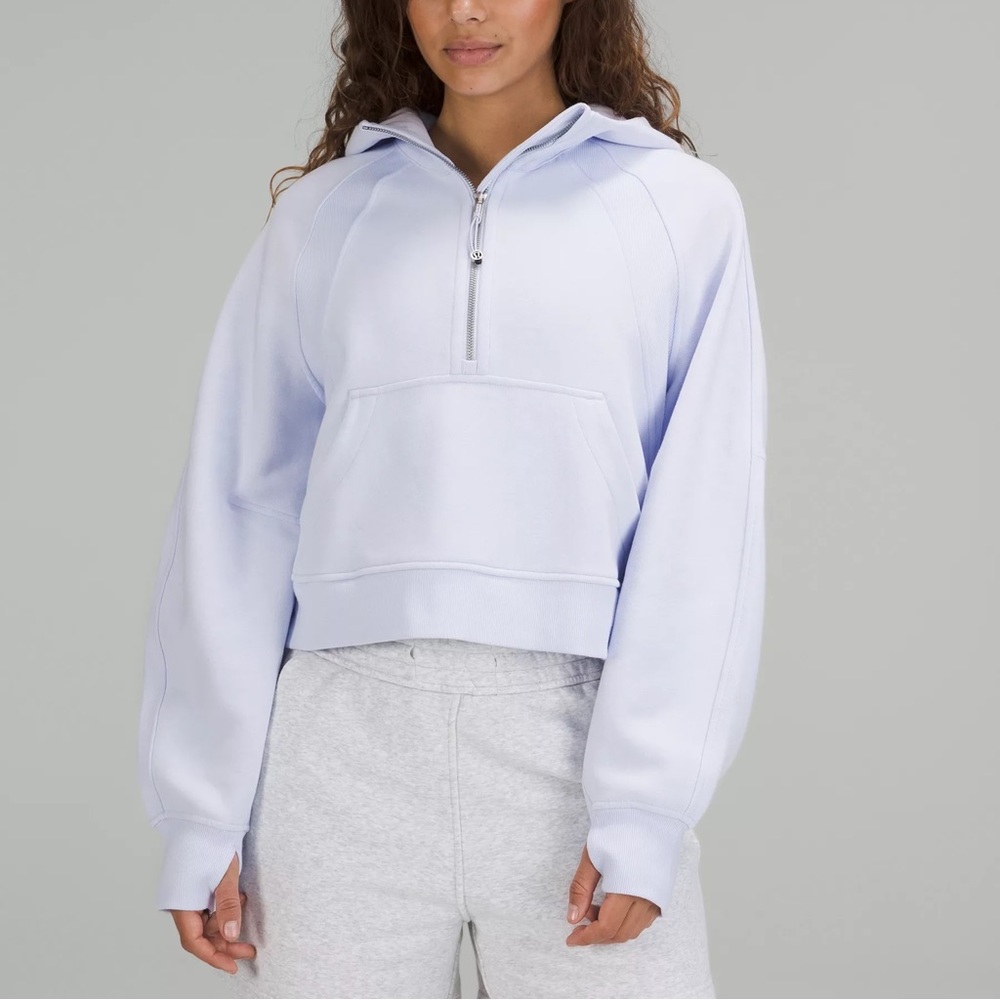 Blissful Blue Lululemon Oversized Half-Zip Scuba